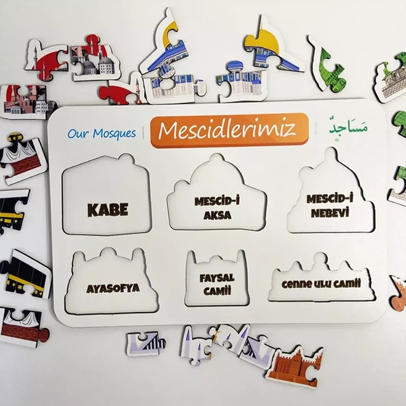Mescitlerimiz Ahşap Puzzle (20x30 cm.) - 3