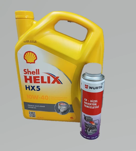 Shell Helix HX5 10W-40 4 lt Motor Yağı Ve würth dizel enjektör temizleyici - 2024