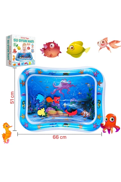 Circle Toys  Circle Toys Bebek Su Matı Tummy Time Aktivite Oyunu - 6
