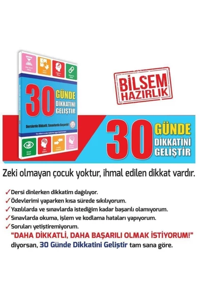 yükselen zeka  yükselen zeka 30 Günde Dikkatini Geliştir 6-12 Yaş