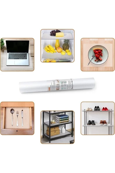 ÇarşımAvm  ÇarşımAvm 45cm X 10 Metre Şeffaf Kaydırmaz Raf Mutfak Dolabı Ve Buzdolabı Çekmece Örtüsü - 7