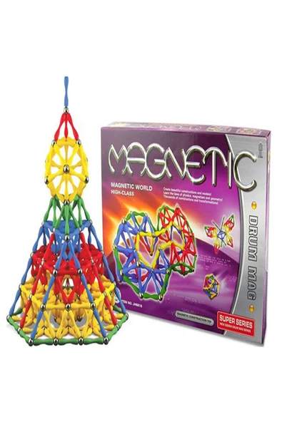 BabyLondy  BabyLondy 130 Parçalı Magnetic Çubuk Ve Top Oyun Seti