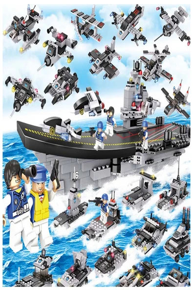 BabyLondy  BabyLondy Uçak Gemisi Yapboz Seti 751 Parça Puzzle Çocuk Oyun Seti - 2