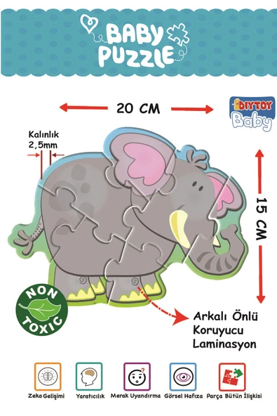 DIYTOY  DIYTOY Benim İlk Hayvanlar Puzzlem - 4