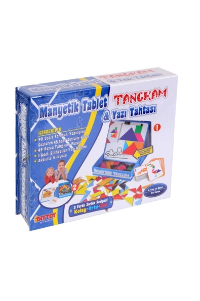 DIYTOY  DIYTOY Manyetik Tablet Tangram  Yazı Tahtası Eğitim Seti 3445