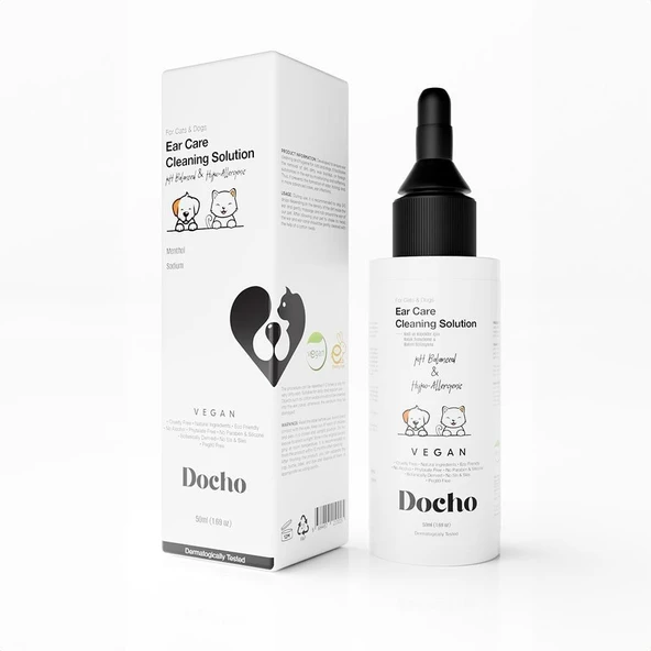 Docho Kedi ve Köpek Kulak Temizleme ve Bakım Solüsyonu 50 ML - 2