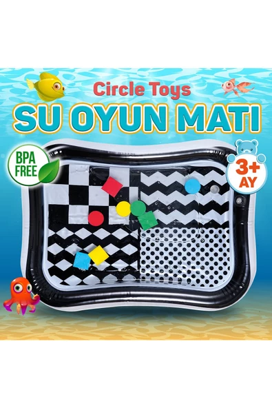Circle Toys  Circle Toys Bebek Su Matı Tummy Time Aktivite Oyuncağı Su Havuzu - 2