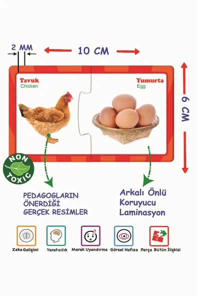 DIYTOY  DIYTOY İlişki Kurma Eğlenceli Bulmacalar Eğitici Oyuncak Set Puzzle - 3