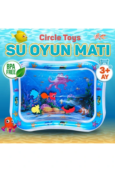 Circle Toys  Circle Toys Bebek Su Matı Tummy Time Aktivite Oyunu - 2