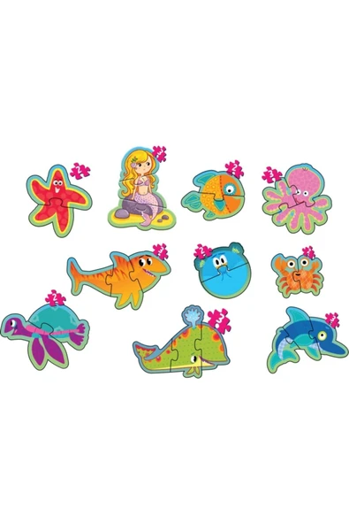 DIYTOY  DIYTOY +1 Yaş Deniz Canlıları Benim Ilk Puzzlem (diytoy) - 2