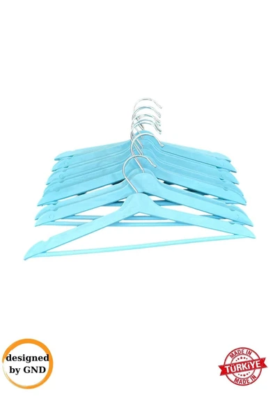 BabyLondy  BabyLondy 12 Adet Dolap Içi Düzenleyici Çocuk Elbise Askısı Bebek Askısı Kıyafet Ve Elbise Askısı Mavi - 3