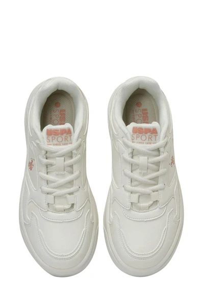 U.S. Polo Assn. MARTHA 4PR 101812787 Kadın Sneaker Ayakkabı Beyaz Pudra 36-40 - Resim 4