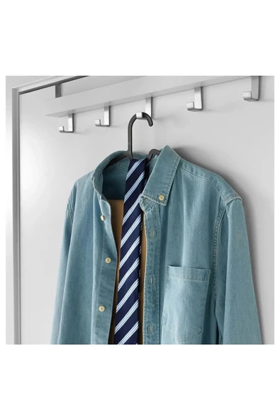 BabyLondy BabyLondy Elbise Askısı Fular Askısı Gömlek Tişört Askısı Kırılmaz 20 Adet Set Siyah - 5