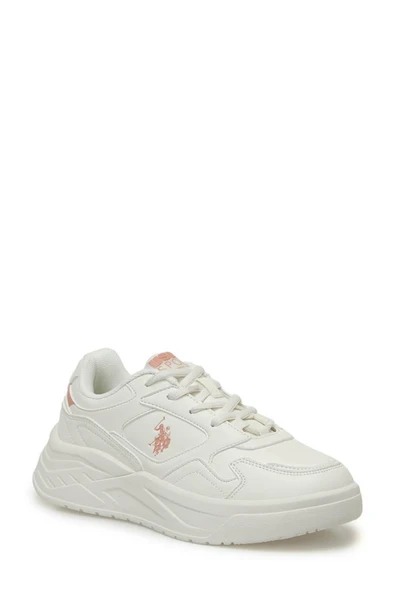 U.S. Polo Assn. MARTHA 4PR 101812787 Kadın Sneaker Ayakkabı Beyaz Pudra 36-40 - Resim 2