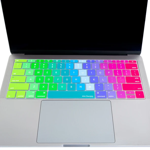Macbook Pro Klavye Koruyucu (US-ABD İngilizce) 12inç A1534 - 13inç A1708 ile Uyumlu Dazzle - Resim 3