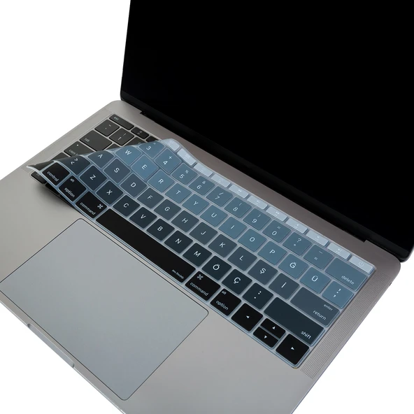 Laptop Macbook Pro Klavye Koruyucu (US to TR) 13inç A1708 -13inç A1534 ile Uyumlu Ombre ürün görseli 1