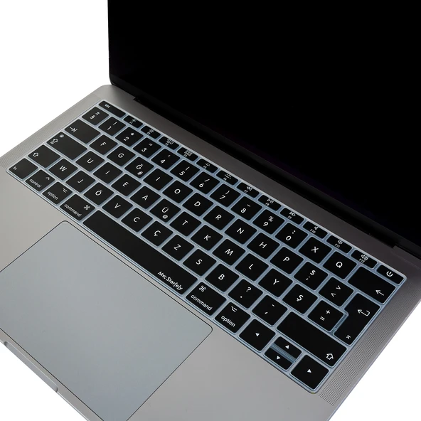 F Klavye Laptop Macbook Pro Kılıf DaktiloTip Baskı 12inç A1534-13inç A1708 ile Uyumlu - Resim 2