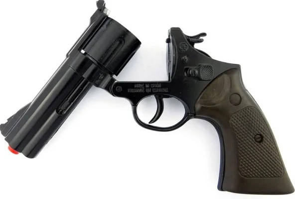 Gonher Revolver 12 li Siyah Mantar Koleksiyon Polis Tabancası - 6