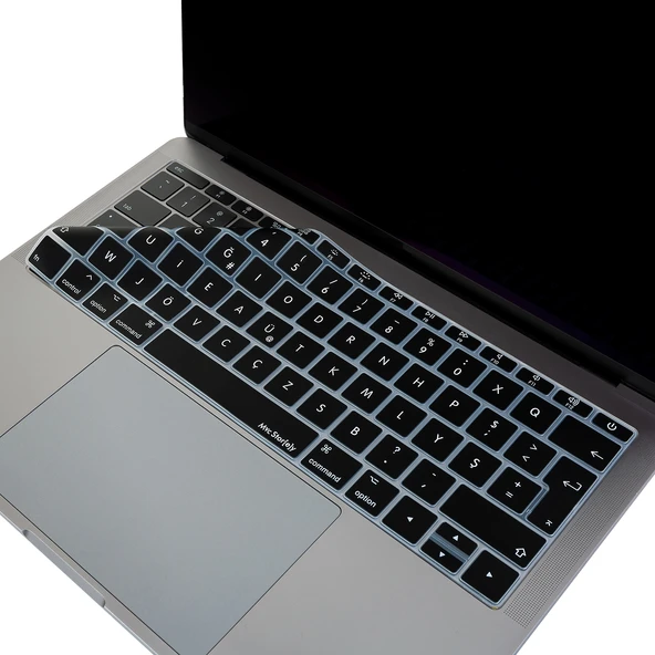 F Klavye Laptop Macbook Pro Kılıf DaktiloTip Baskı 12inç A1534-13inç A1708 ile Uyumlu ürün görseli 1