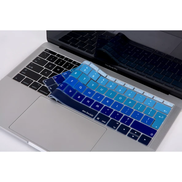 MacBook Klavye Koruyucu UK İngilizce Ombre Silikon İnce Yıkanabilir Koruma – A1534 A1708 Uyumlu - Resim 3
