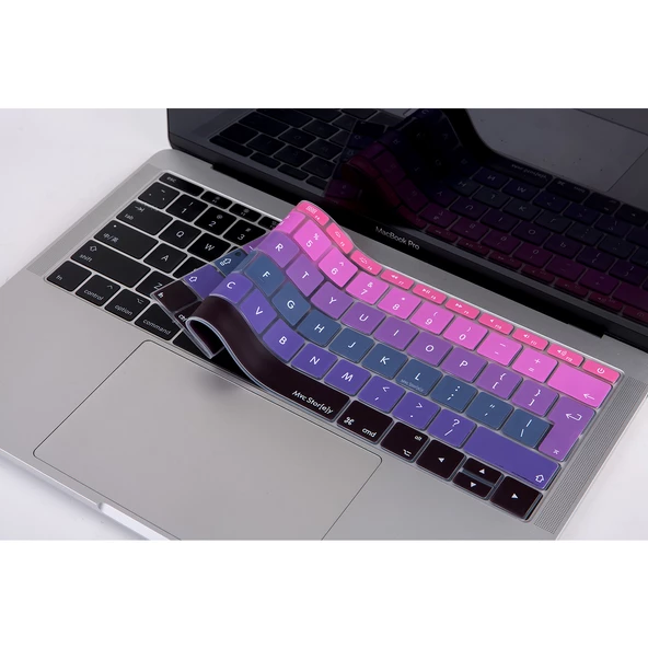 Laptop Macbook Pro Klavye Koruyucu Ombre (UK-EU İngilizce) 13inç A1708 - 12inç A1534 ile Uyumlu