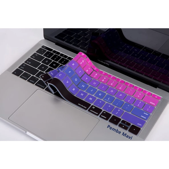 Macbook Pro Klavye Koruyucu Ombre (US-ABD İngilizce) 12inç A1534 - 13inç A1708 ile Uyumlu - 3