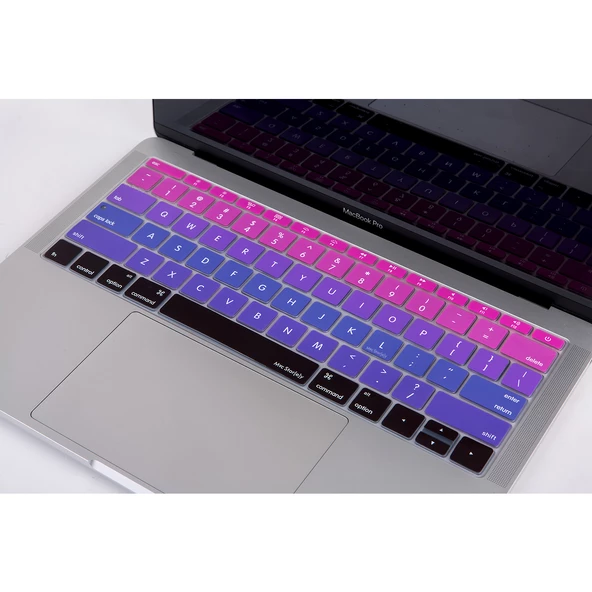 Macbook Pro Klavye Koruyucu Ombre (US-ABD İngilizce) 12inç A1534 - 13inç A1708 ile Uyumlu - 6