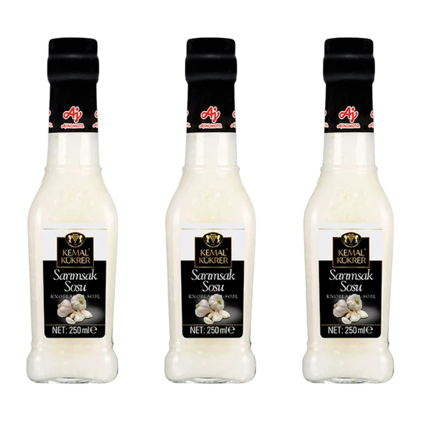 Kemal kükrer sarımsak sosu 250 ml x 3 adet ürün görseli 1