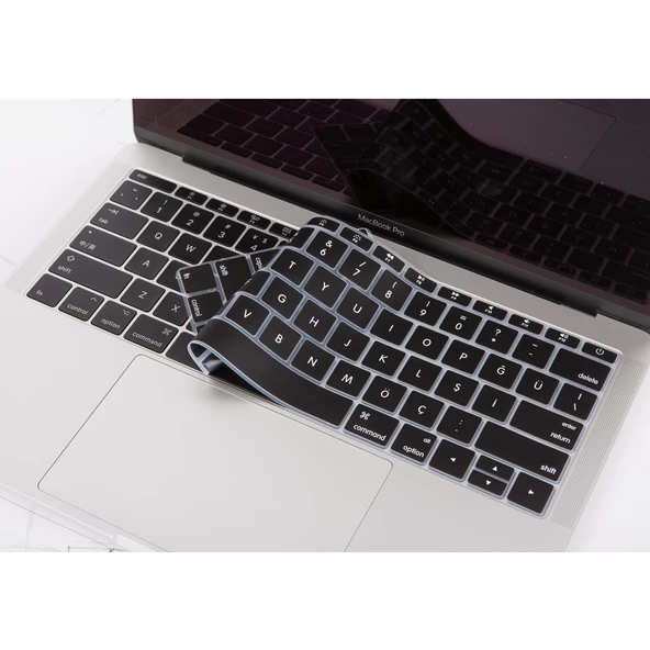 Laptop Macbook Pro Kılıf Klavye Koruyucu (US to TR) 13inç A1708 - 12inç A1534 ile Uyumlu