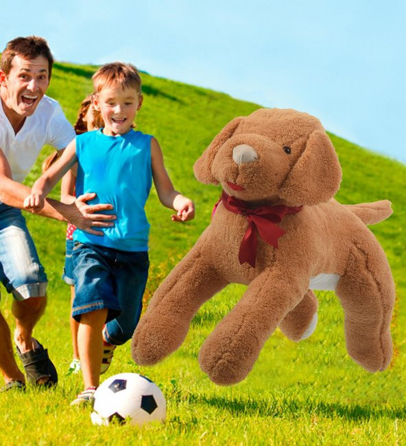 Peluş Yumuşacık Sevimli Köpek, Uyku ve Oyun Arkadaşı - 80 cm - 6