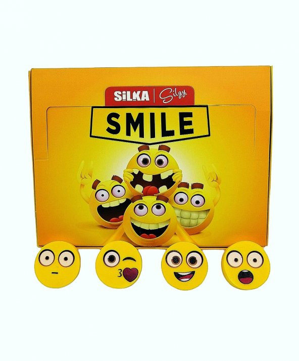 Silka Smile Emojili Silgi  4'lü Set