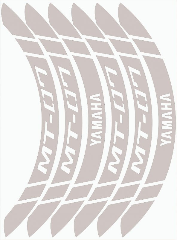 Yamaha MT 07 Jant Şeridi Yeni Model Beyaz ürün görseli