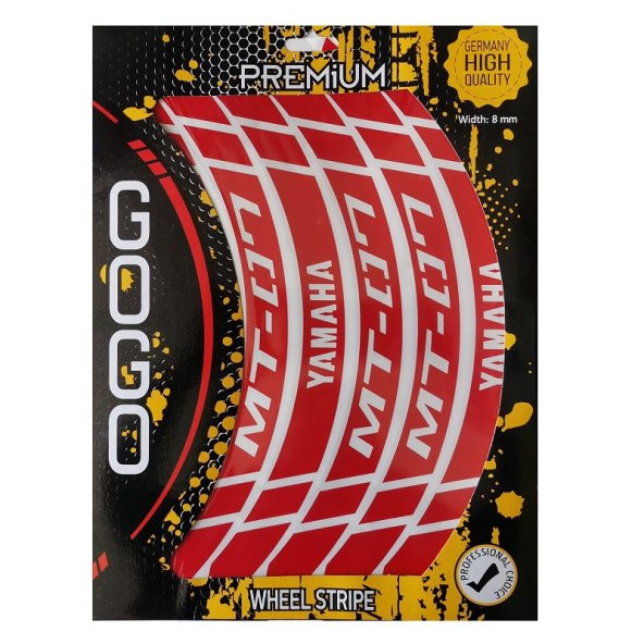 Yamaha MT 07 Jant Şeridi Yeni Model Kırmızı