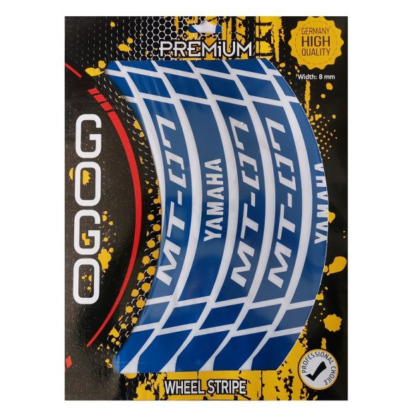 Yamaha MT 07 Jant Şeridi Yeni Model Mavi