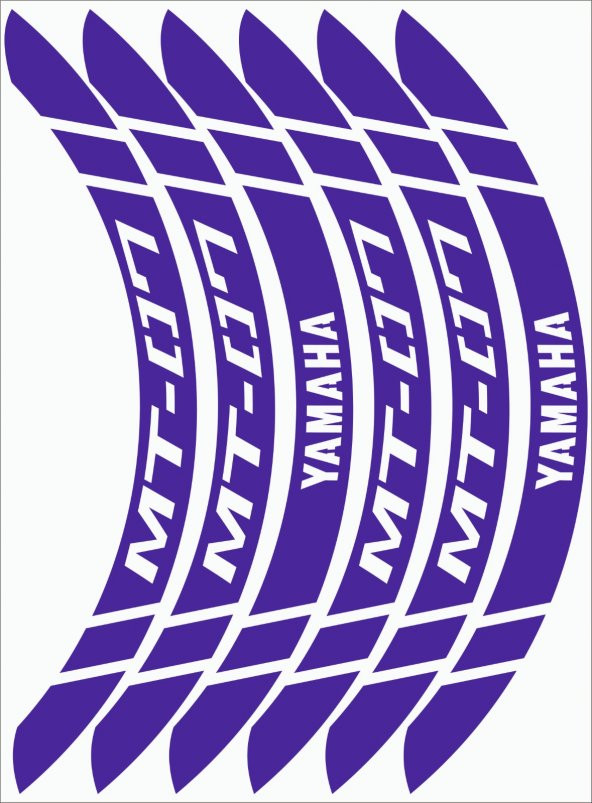 Yamaha MT 07 Jant Şeridi Yeni Model Mavi - 2