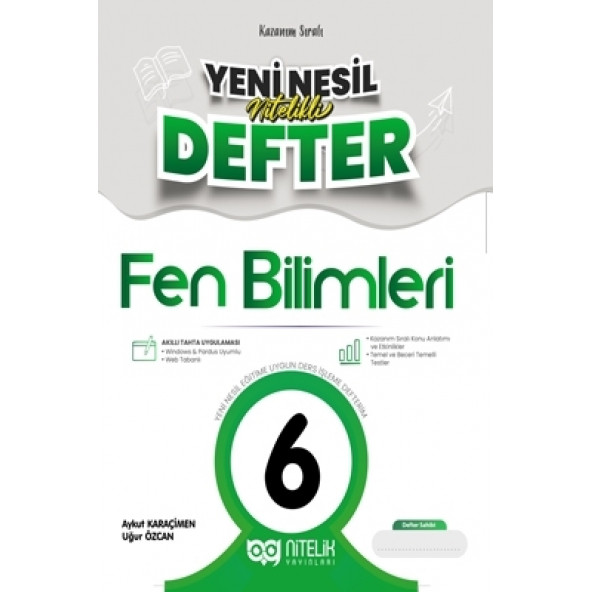 6. Sınıf Yeni Nesil Fen Bilimleri Nitelikli Defter
