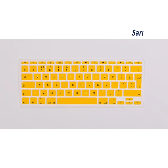 Macbook Air 11inç Klavye Koruyucu (UK-EU İNGİLİZCE) A1370 A1465 Modelleri ile Uyumlu - 7