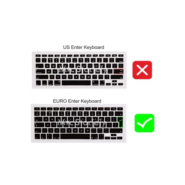 Macbook Air 11inç Klavye Koruyucu (UK-EU İNGİLİZCE) A1370 A1465 Modelleri ile Uyumlu - 2