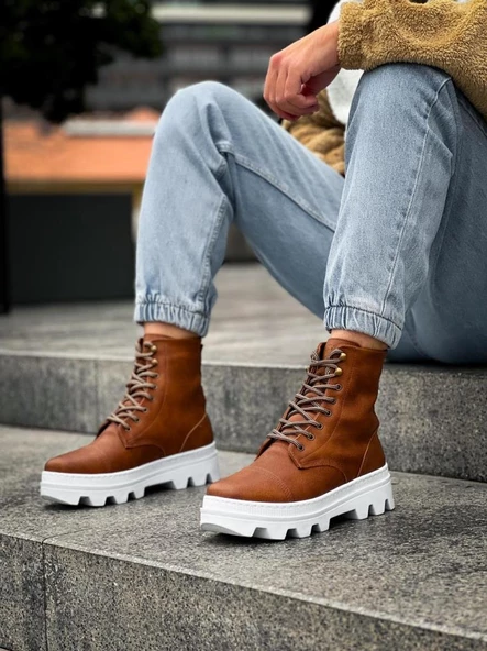 Yüksek Taban Ayakkabı B-023 Taba - Resim 5