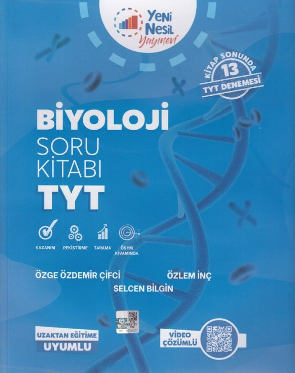 Yeni Nesil TYT Biyoloji Soru Kitabı Yeni Nesil Yayınları