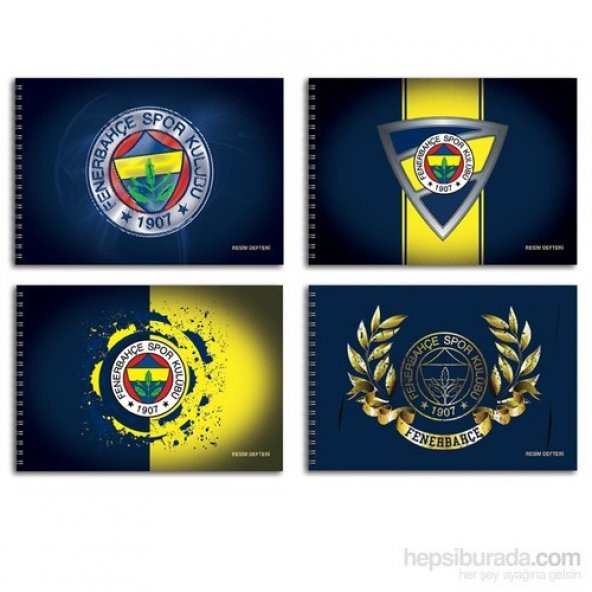 Keskin 300115-65 Fenerbahçe 17x25 cm Resim Defteri 15 Yaprak - 1