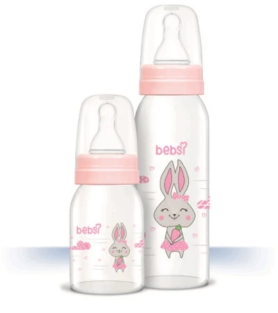 Bebsi Cam Biberon Seti (Mavi - Pembe) (250ML+125ML) (Karma 2 Li Set) - 5
