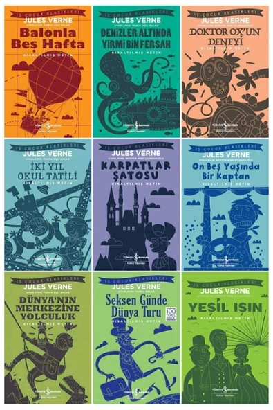 Türkiye İş Bankası Jules Verne Çocuk Klasikleri 9 Kitap Set