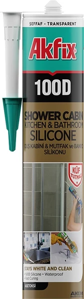 Akfix 100D Duşakabin Silikonu Şeffaf 280ml ürün görseli