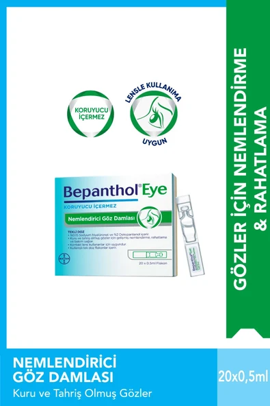 Bepanthol Eye Nemlendirici Göz Damlası Tekli Doz 20x0.5ml