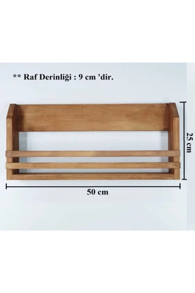 Montessori Duvar Rafı Kitaplık Dekoratif Doğal - 4