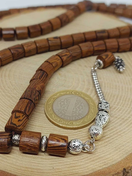 Venge Ağacı Silindir 99luk Tesbih 8mm (5147) - Resim 3