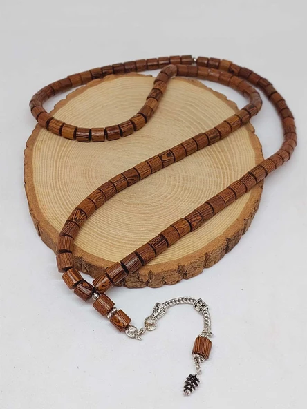 Venge Ağacı Silindir 99luk Tesbih 8mm (5147) - Resim 4