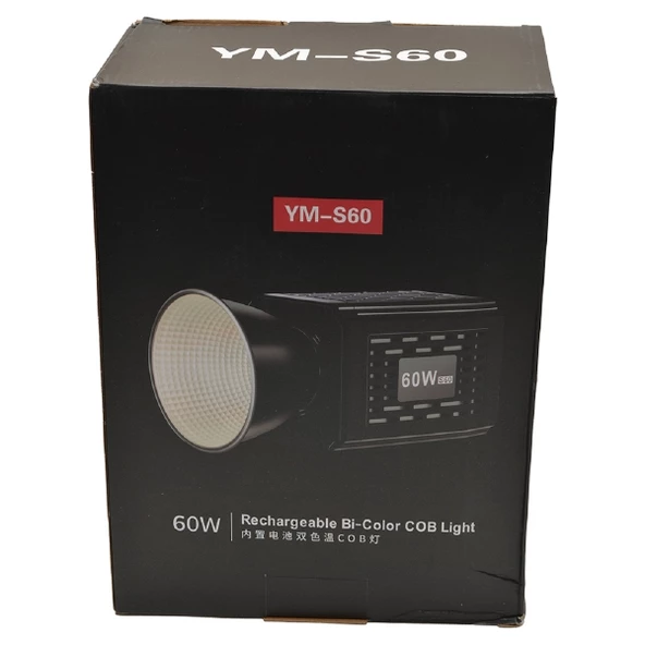 DP YM-S60 60w İki Renkli Cob Işık Şarj Edilebilir Ayarlanabilir Sıcaklık Cob Kamera Led - 5