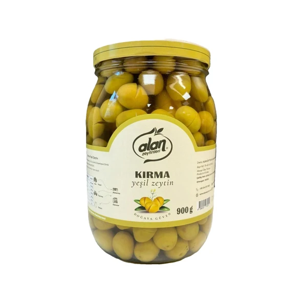 Alan Kırma Yeşil Zeytin 181 - 230 KB 900 g e - 1